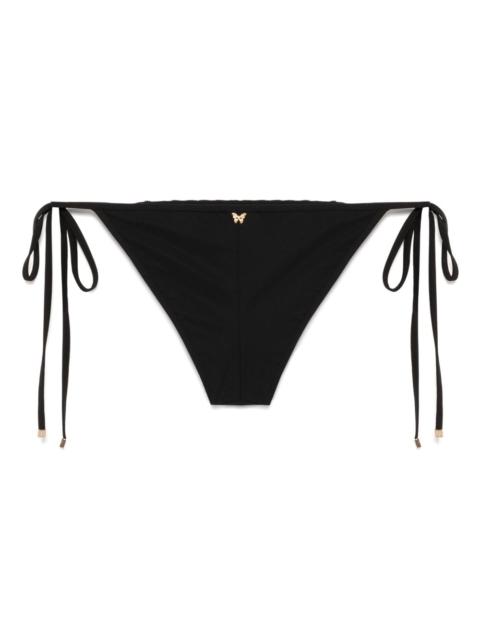 lace inset string bikini bottom