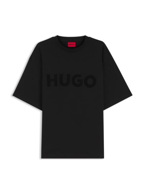 OVERSIZE-FIT T-SHIRT IN COTTON WITH DECORATIVE REFLECTIVE LOGO