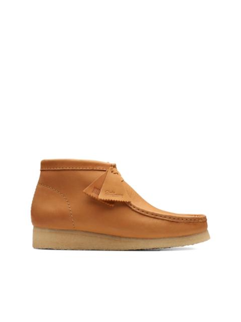 Wallabee leather lace-up boots
