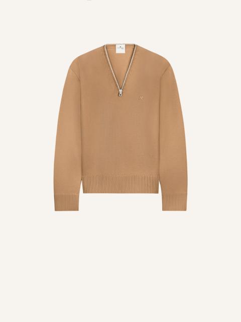 ZIPPED WOOL SWEATER