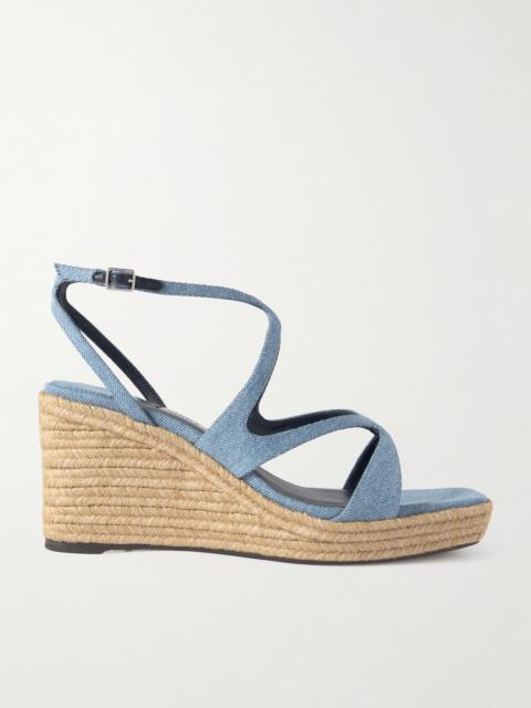 Ayla 85 denim platform espadrilles Light denim
