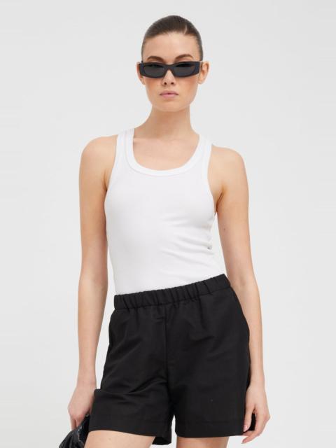 WHITE RIB FITTED SCOOPED TANK