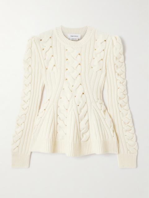 Cable-knit Wool And Cashmere-blend Sweater