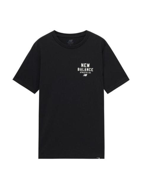 New Balance Round Neck Sports Tee 'Black White' MT31909-BK