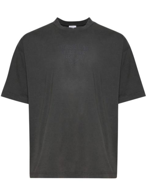 slogan-print T-shirt