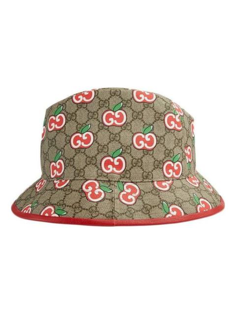 Gucci Canvas Fedora Hat With GG Apple Print 'Beige' 628445-4HL96-8474
