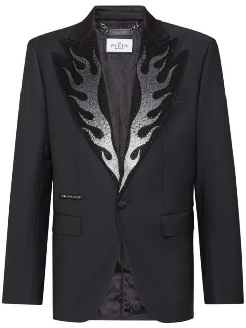 Flame single-breasted blazer