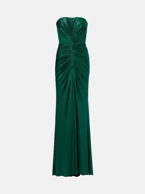 Ruched jersey gown