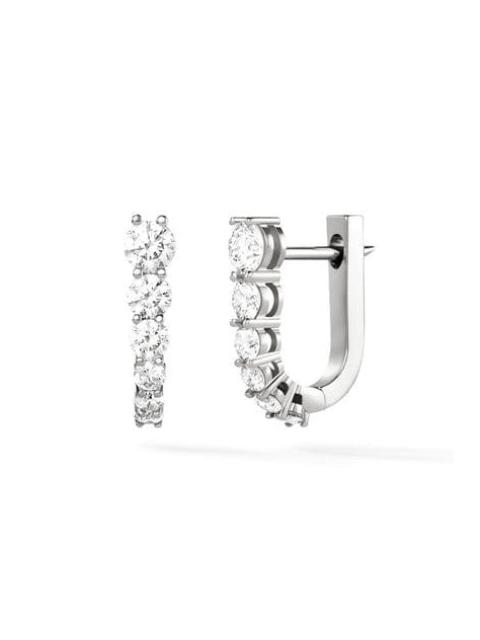 Aria U Diamond Huggie Hoops