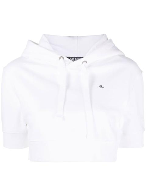 short-sleeve cropped hoodie
