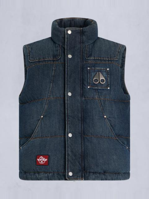EVISU X MOOSE DENIM EVEREST PUFFER VEST