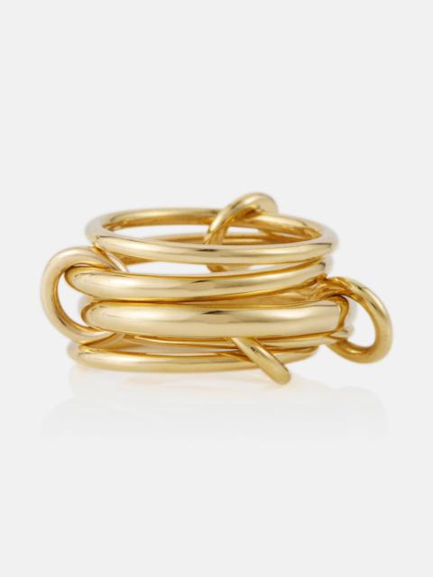 Aquarius 18kt gold linked rings