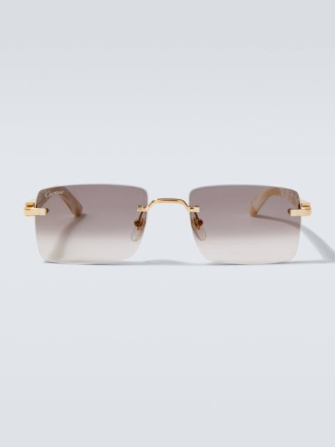 Signature C De Cartier rectangular sunglasses