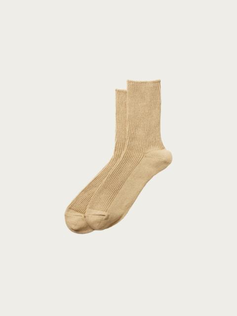 Washi Rib Crew Socks - Beige