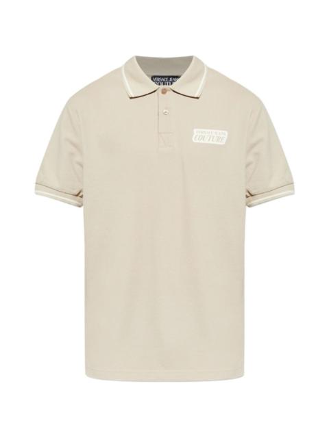 tipped logo polo shirt