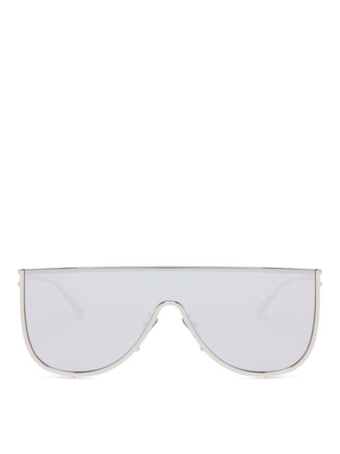 Silver Metal Shield Sunglasses