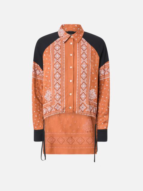 ASYMMETRIC SHIRT WITH BANDANA PRINT