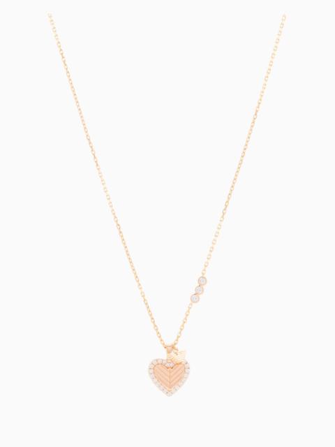 ROSE GOLD-TONE STERLING SILVER PENDANT NECKLACE