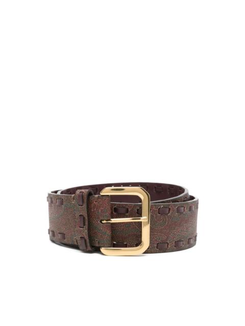 paisley-jacquard belt