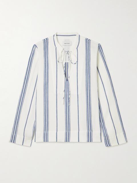 Fisherman Striped Cotton-blend Gauze Shirt