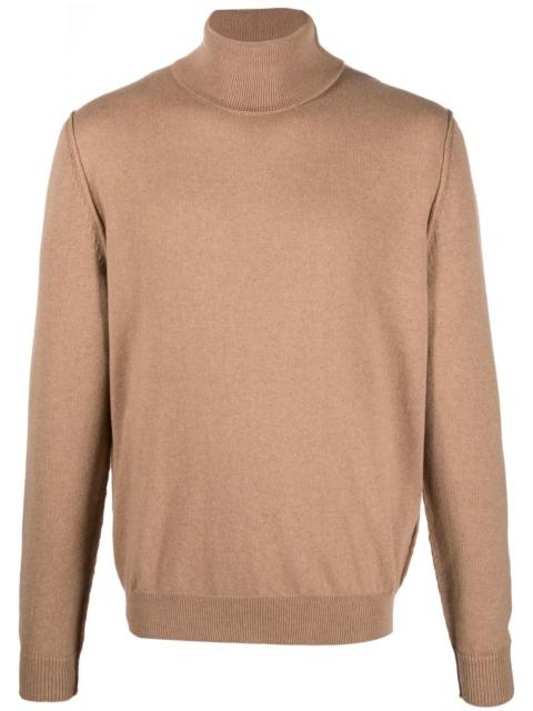 roll-neck fine-knit jumper
