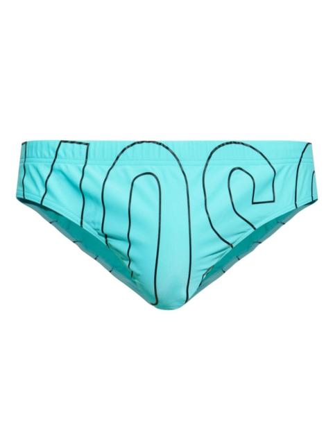 logo print swimming trunks