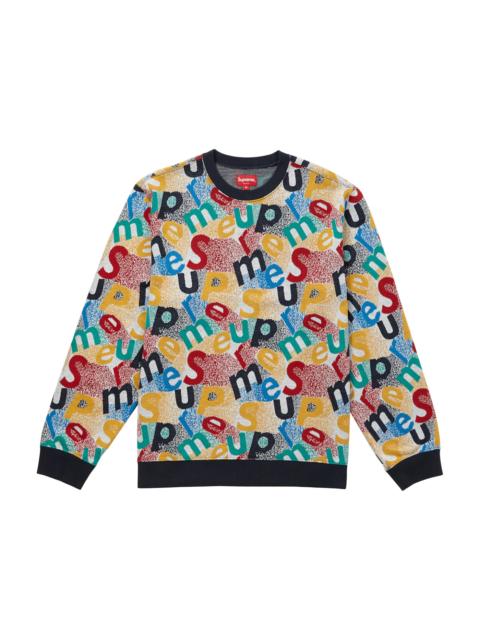 Supreme Scatter Text Crewneck Navy