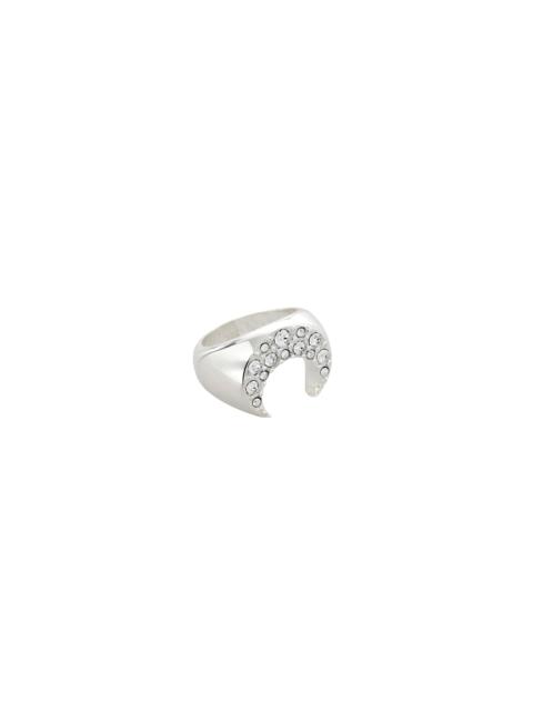 Swarovski Crystal Silver Plated Moon Ring