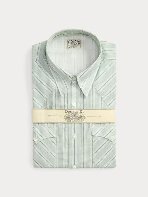 Slim Fit Stripe-Print Western Shirt