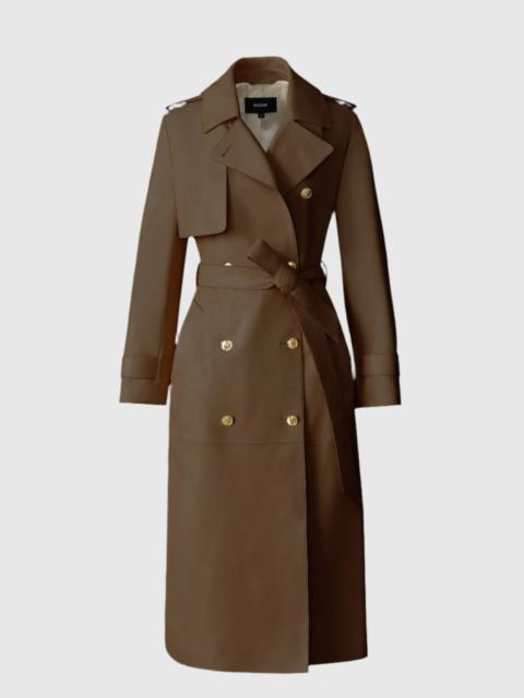 GAEL-V Maxi Leather Trench Coat