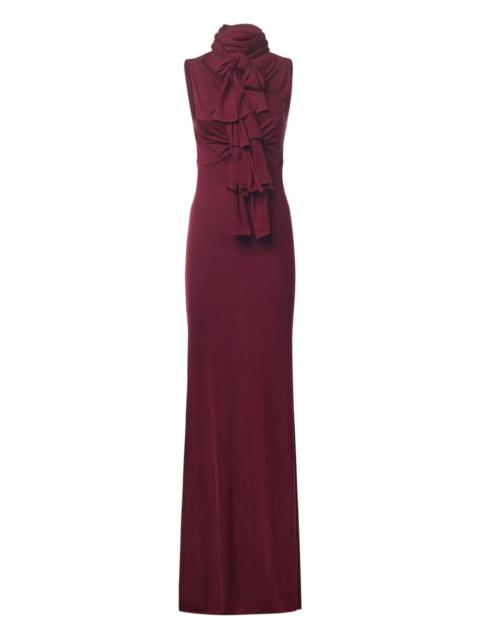 tie-detailed maxi dress