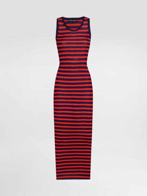 Ribbedbed viscose tank top dress