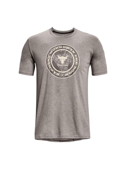 Under Armour Project Rock Globe Short Sleeve T-shirt 'Grey' 1373746-295