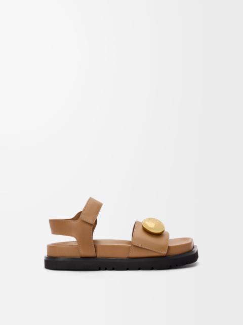 Pebble fussbett sandal in soft calfskin