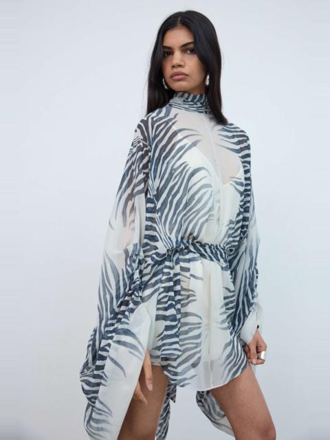 NILA MINI DRESS IN ZEBRA PRINT CHIFFON