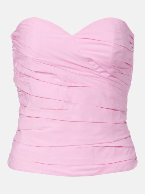 Opulence ruched cotton corset