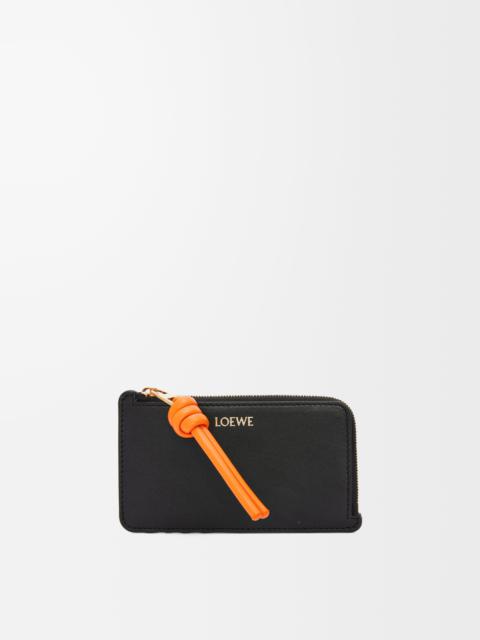 Knot coin cardholder in shiny nappa calfskin