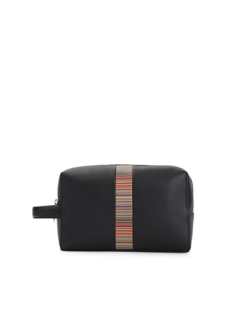 signature stripe wash bag