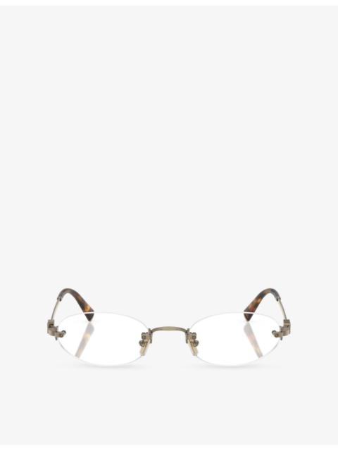 MU 53WV Oval-Frame Metal Glasses
