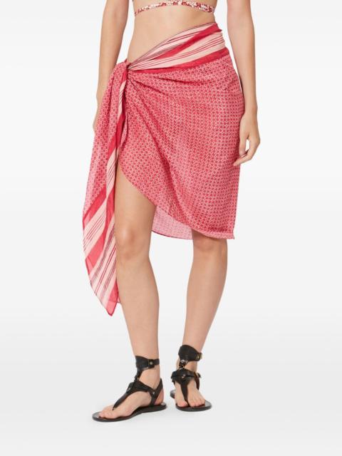 LUCILIA striped printed pareo