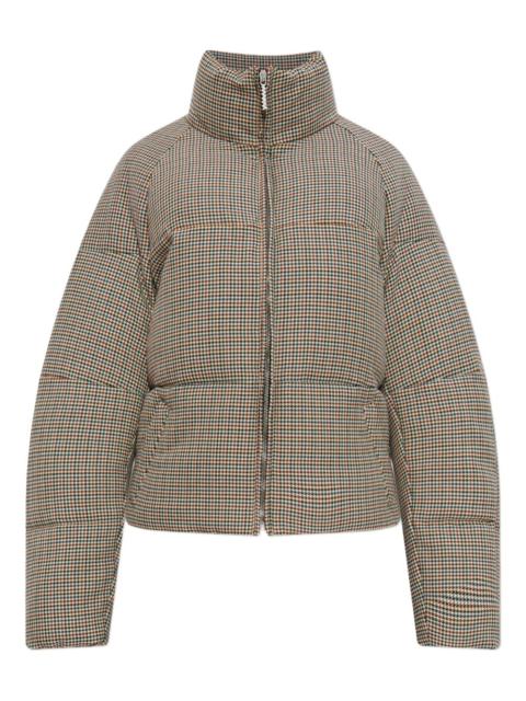 houndstooth puffer jacket