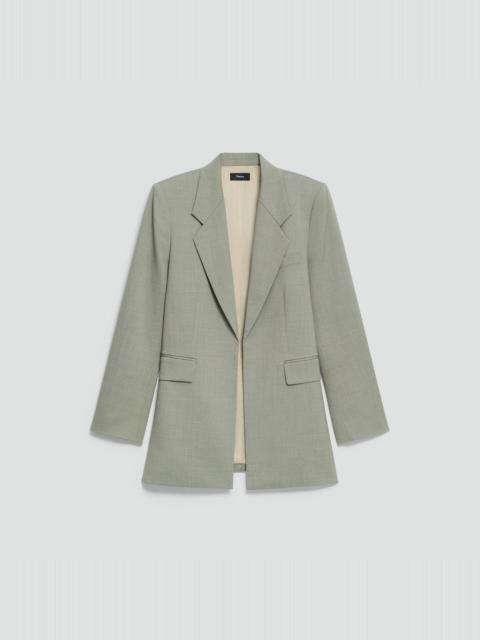 Vented Blazer in Wool Gabardine