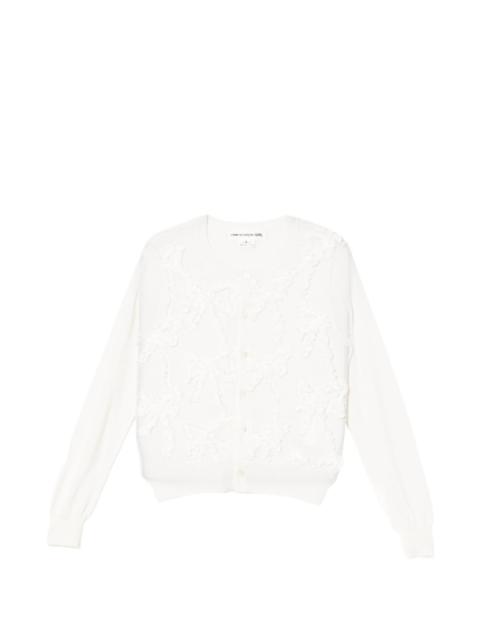 ribbon-design ruffle cardigan