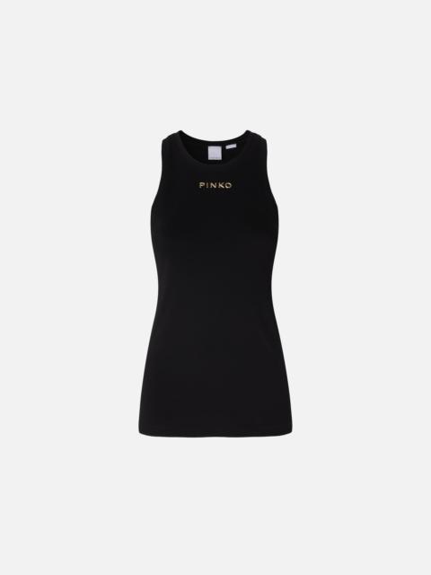 RIBBED CAMISOLE TOP WITH LOGO