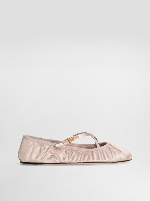 Satin ballet flats