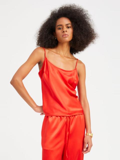 RED SILK SPAGHETTI STRAP CAMI