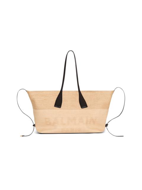 Track raffia tote bag