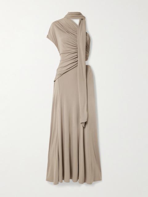Draped Jersey Maxi Dress