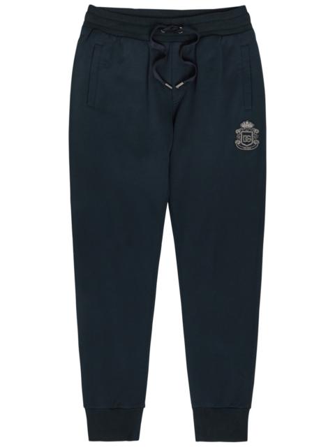 Dolce & Gabbana Logo-appliquéd Cotton Sweatpants