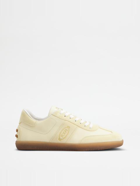 TOD'S TABS SNEAKERS IN LEATHER - YELLOW